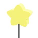 YGMONER Yellow Star Antenna Balls Foam Car Antenna Topper for Vehicles, Truck or SUV (Star)