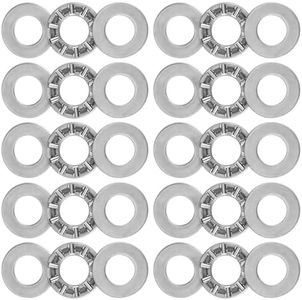 uxcell TC613 Thrust Needle Roller Bearings with Washers 3/8" Bore 13/16" OD 5/64" Thickness 10pcs