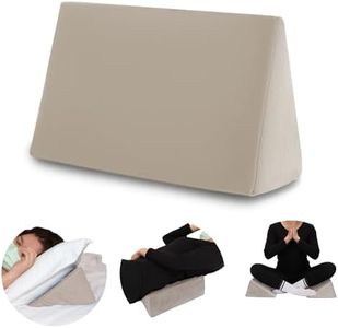 Small Wedge Pillow, Wedge Pillow for Bed Sores, Positioning Pillow, Positioning Wedge, Mini Pillow for Laptop and Yoga, Small Foam Wedge for Chair (1 Unit, Apricot)