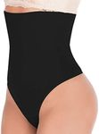 SAYFUT 328 Women Waist Cincher Girdle Tummy Slimmer Sexy Thong Panty Shapewear, Black, Medium-Large