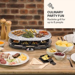 Klarstein Steaklette Raclette Grill for 8 People – Tabletop Party Grill