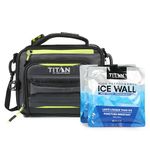 Arctic Zone Titan Deep Freeze Fridge Cold Expandable Insulated Horizontal Lunch Pack with 2X 250g High Performance Ice Walls, Grey