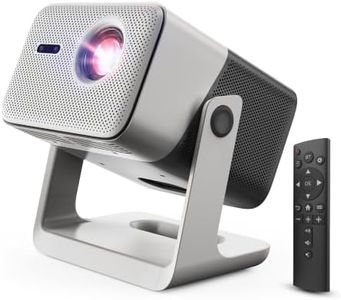Crossbeats Lumex Vista Projector 4K Ultra HD [Dolby Audio Official] Android TV, 1080p Native, 1200 ANSI, 300'' Display, WiFi, Smart Mini Projector for Room, Portable Home Theater Cinema, Built-in Apps