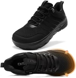Men's Orthopedic Diabetic Wide Easy On/Off Walking Shoes: Comfortable Relief for Plantar Fasciitis Bunions, Breathable Comfort for Home, Daily Commute Office Work Shoes Black Size 11