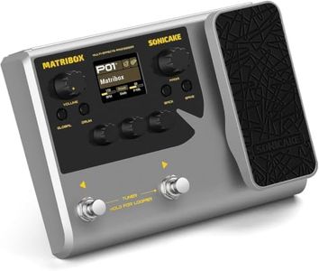 SONICAKE Multi-Effects Guitar Pedal Guitar Bass Amp Modeling IR Cabinets Simulation with Expression Pedal FX Loop MIDI Stereo OTG USB Audio Interface Matribox QME-50