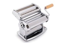 Imperia New IPASTA Pasta Machine 100% Made in Italy Fresh Steel Pasta Machine Manual Dough Scraper with Crank Creates a Sheet for Lasagne, Tagliolini, Fettuccine, Chromed