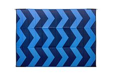 Camco 42858 9'X12' Leisure Mat Chevron Blue