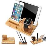 MOOZO Bamboo Wood Multi-Device Desk
