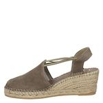 Toni Pons Women's Suede Espadrille - TREMP - Taupe, 6 UK - 39 EU