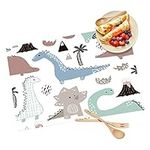 Olymajy Childrens Placemats, Kids Table Mat Light Waterproof And Stain-Resistant, Cute Cartoon Dinosaur Table Mat 13.8 × 9.8 in