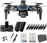 GPS Drone with 4K Dual Camera for Adults,Foldable HD Drones for Kids&Beginners,3000mAh Batteries*2,Optical Flow Localization,Surrounding Flight,Smart Return Home,Dual Shot Switching,Smart Around Obstacle Avoidance Aircraft,Gestures Selfie