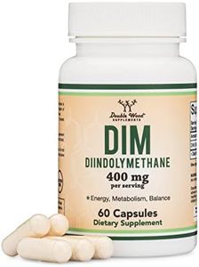 DIM Supplement for Women and Men (Diindolylmethane Estrogen Blocking Supplement, Hormonal Acne Treatment, Hormone Balance for Women) 400mg Servings, 200mg Per Capsule, 60 Capsules by Double Wood