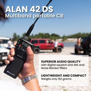 Midland Alan 42 DS Portable CB Radio – Multi-Band AM/FM, EU License-Free