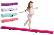 Gymnastics Beam For Kids - Amazing Balance Equipment For Children at Home -210/240/270cm - Faux Suede, High Density EVA Foam - Flash Cards, Carry Straps, Carry Case and Multiple Colours!