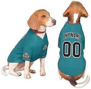 Custom Dog Baseball Jersey with Name Number Logo for Small Pet Dogs-Personalized Dog Shirts