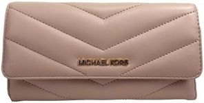 Michael Kors Quilted Trifold Leather Wallet with Button Closure and Multiple