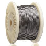 AGTEK Wire Rope 1/8 Inch Stainless Steel Aircraft Cable for Decking Railings, 250 FT, 7x7 Strands Construction