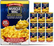 Muscle Mac® | Shells & Cheese Pasta For All Ages, 20 Grams Of Protein Per Serving, Real Cheese, Non-GMO, 11 Ounce (Pack of 12)