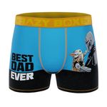 CRAZYBOXER Men's Underwear The Mandalorian Breathable Anti Slip Waistband Premium Boxer Brief, Vador&yoda, Medium