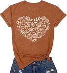 Fall Heart T-Shirt for Women Family