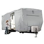 Classic Accessories Over Drive PermaPRO Travel Trailer Cover, Fits 27' - 30' RVs, Camper RV Cover, Customizable Fit, Water-Resistant, All Season Protection for Motorhome, Grey