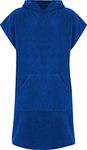 Adore Childrens Hooded 100% Cotton Changing Robe with Pocket Beach Terry Towelling Poncho Towel Swimming Surf (Royal Blue, Age 10-13)