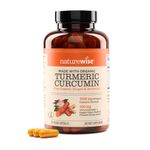 NatureWise ORGANIC Curcumin Tumeric 1650mg,180 caps with 95% Curcuminoids for Cardiovascular Support & Healthy Joints with Advanced Absorption