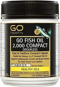 Go Healthy Fish Oil 2,000 Compact Odourless 230 Softgel Capsules, Amber (Pack of 1)