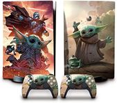 Toxxos PS5 Skin Disc Edition Anime Console and Controller Vinyl Cover Skins Wraps for Playstation 5 Disc Version CD-ROM version green monster