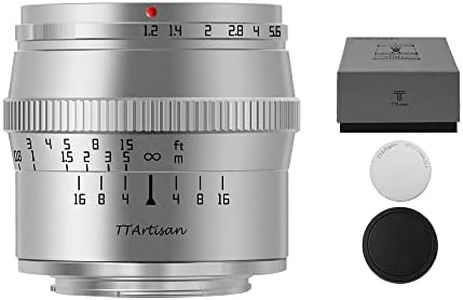 TTartisan 50mm f1.2 APSC Lens Compatible with Canon M Mount in Silver, ✰Canadian Authorized reseller with Canadian Warranty✰, Compatible with Canon EOS-M Mount Cameras M1, M2, M3, M5, M6, M10, M50