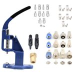 Snap Button Fastener, Rivet, Eyelet, Grommet Hand Press Machine with Setting Dies All in One Set