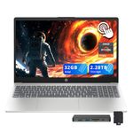 HP 15.6" FHD IPS Touchscreen Laptop, AMD Ryzen 7 7730U, 32GB RAM, 2.28TB Storage (2TB SSD+288GB Docking Station Set), AMD Radeon Graphics, Numeric Keypad, 720p HD Camera, Wi-Fi 6, Windows 11, Silver