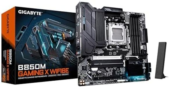 Gigabyte B850M Gaming X WIFI6E Motherboard - AMD Ryzen 9000 Series CPUs, 10+2+2 Phases Digital VRM, up to 8200MHz DDR5 (OC), 1xPCIe 5.0 + 1xPCIe 4.0 M.2, 2.5LAN, WiFi 6E, USB 3.2 Gen 2