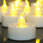 Ymenow LED Tea Lights, 12pcs Flameless Battery Candles Flickering with Timer for Halloween Christmas Centerpiece for Table Decorations Home Room Decor - Warm White