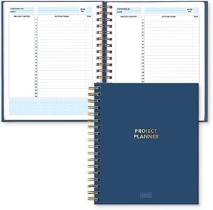 S&O Project Management Planner - Work Organizer Notebook - Project Planner Notebook - Project Manager Notebook - Project Notebooks for Work - Project Management Notebook - 200 Pages, 8.25" x 9.3”