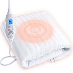 Massage Table Warmer Pads 10 Heat Settings Electric Heating Pad (72.8" x 30"), Digital Heat Control Pad, Heated Mattress Pad w/Overheat Protection for Massage Bed & Spa,White Bed Warmer