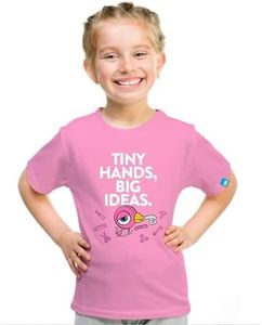 Handy Famm “Tiny Hands, Big Ideas” Kids T-Shirts – Creative Apparel for Future Innovators - Bebe T Shirt, Medium