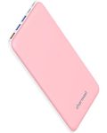 26800mAh Power Bank USB C Battery Pack Portable Charger USB C Slim Type C Battery Bank with 3 Inputs & 4 iSmart Outputs compatible with Smartphones Tablets and More (Pink)