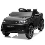 CoolGrows Land Rover Ride on Car, Electric Cars for Kids, with Remote Control, LED Lights, Music, 3 Speed Modes Smooth Start for 3-6 Years Old, Black, Max Weight 25KG (Black)