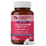 Carbamide Forte Japanese Reduced L Glutathione Tablets 500Mg With Vitamin E | Glutathione With Hyaluronic Acid, Vitamin E, Lycopene & Biotin 30 Veg Tablets Each, 110 Grams