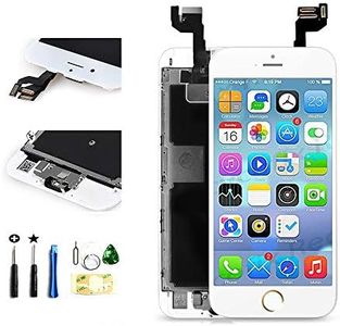 for iPhone 6s Plus 5.5 Inch Full Assembly Digitizer Display LCD Touch Screen Replacement with Home Button Front Camera Facing Proximity Sensor Earpiece Speaker with Repair Tool Kits White