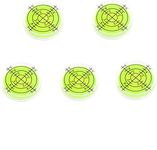 XMLEI Spirit Level, 32x7mm Horizontal Bubble, 5Pc, Universal, High Precision, Wide Temperature Range, for Camera, Tripod, Woodworking, Medical Equipment, Office Desktop, Clear Green