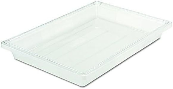 Rubbermaid Commercial 3306CLE Food/Tote Boxes, 5gal, 26w x 18d x 3 1/2h, Clear