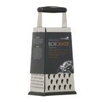 MasterClass KCMCGRATE4 Non-Slip Stainless Steel Box Grater with Handle, 24.5 cm (9.5"), Silver