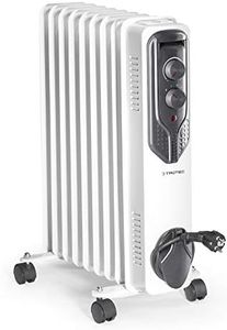 TROTEC Radiateur bain d'huile TRH 20 E, 3 allures de chauffe, 2000 watts, Roulettes et poignée de transport
