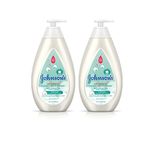 Johnson's CottonTouch Newborn Baby Wash & Shampoo, Made with Real Cotton, Twin Pack, 2x 27.1 fl. oz