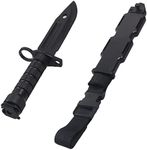 Tactical Rubber Knife with Scabbard/Sheath Military Training Dagger Cosplay ABS Plastic Blade Scabbard Model Kit Decoration & Cosplay