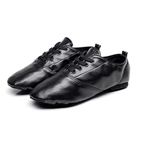 IKAANYA Unisex PU Leather Oxford Shoes for Jazz or Dance (Black, UK 6)