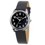 Ravel Plus - Extra Long Life Men's Everyday Watch with Microfibre Leather Strap - Japanese Analogue Quartz - RP003M - Black/Silver Tone/Black Dial