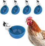 5 Pack Automatic Chicken Waterer Cups, Poultry Water Feeder Kit, Chicken Water Feeder Suitable for Chicks, Duck, Goose, Turkey and Bunny(Blue)